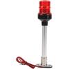 Domary Luce di Poppa per Barche 10 Pollici 360 LED Navigazione a Tutto | Base in Acciaio Inossidabile 316, Palo in Alluminio Antiruggine, 33 Perline LED, visibilità 2NM, DC 12-24V, per Motoscafo