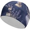Anceky Cuffia da nuoto per donna, cuffia da nuoto per uomo, cuffia da bagno elastica alta, fiori in vaso di ceramica, cuffie da nuoto per capelli lunghi e corti
