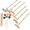 idqwsswt Divertimento in Giardino con Set da Croquet per Sei Giocatori con | legno per occasioni speciali e feste Set da croquet per esterni con 6 mazze da giocatore