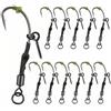 Seconero 12 Pezzi Ronnie Rig Con Viti, Hair Rigs Per Pesca Alla Carpa | Carpfishing Accessori With Teflon Coated Phoxinus Hooks, Pop Up Carp Fishing Hook With ha Delle Barbe