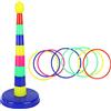 Naroote Gioco Lancio Anelli, Interattivo Colorato Genitore-Figlio per | Include pilastri colorati, 8 anelli, gioco al coperto, sviluppa la coordinazione occhio-mano