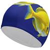 Anceky Cuffia da bagno Fly Yellow Fish, cuffie da nuoto ad alta elasticità, adatte sia per capelli lunghi che per capelli corti, comoda cuffia da a grande per ridurre la resistenza e proteggere i capell