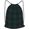 asbwuo Black Watch Tartan Outdoor Leisure Coulisse Zaino, Leggero Impermeabile Borsa Sportiva per Uomo e Donna - Palestra, Yoga, Viaggi