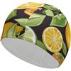 Anceky Cuffia da nuoto impermeabile per adulti, con motivo botanico Green Foliage Dog Paw, per donne, capelli lunghi e corti