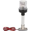 Domary Luce di Poppa per Barca 8 Pollici IP66 2NM visibilità Luce di | Base in Acciaio Inossidabile 316, Palo in Alluminio Antiruggine, Paralume in PC, 33 Perline LED, 12-24 V , per Barche da