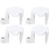 Beufee Clip per paraurti per barche da 4 pezzi Clip per parafanghi per barche | Ganci per paraurti per barche in nylon per pontone Tacchetti per rotaie quadrate per barche a pontone per 1 a 1,25 pollici