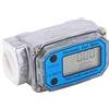 Domary Mini Flussometro Digitale, Misuratore di Carburante 10-90 L/min | Precisione Elevata ±1%, Design Modulare Compatto, Misure/kerosene/benzina, Doppio Display Istantaneo e Cumulativo