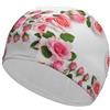 Anceky Cuffia da nuoto per donna, cuffia da nuoto per uomo, cuffia da bagno elastica alta, con fiori circondati, cuffie da nuoto per capelli lunghi e corti