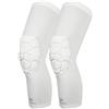 Lljsszr Ginocchiera con Imbottitura a Nido d'Ape, Bianco, M | Striscia in Silicone Antiscivolo, Maniche per Ginocchio, Ammortizzante, Manicotto per Ginocchio con Imbottitura a Nido D'ape