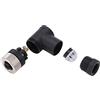 Domary Connettore NMEA 2000 Femmina Installabile sul Campo, M12 5 Core, | per Reti Marine, Corpo in ABS+metallo, Tipo Flessibile, Installazione Plug-and-play Semplice