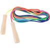 TOYANDONA Corda per Saltare in Legno Regolabile per Esercizio e Fitness | Impugnatura Ergonomica, Presa Confortevole, Corda in Cotone, Colore Beige, Portatile per Allenamento Quotidiano