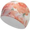 Anceky Cuffia da nuoto per donna, cuffia da nuoto per uomo, cuffia da bagno elastica alta, cuffie da nuoto color pesca e peonia per capelli lunghi e corti
