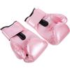 JEWEDECO Rosa Guantoni da Boxe per PU, Karate Allenamento | Traspiranti e Assorbenti, Vestibilità Regolabile, Fodera in Spugna, per Pratica Colpi e Uso Junior