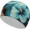 Anceky Cuffia da nuoto impermeabile per adulti con motivo a cuori arcobaleno, arte decorativa, per donne, capelli lunghi e corti