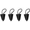 our fave Set di tappi di ricambio per punti di scarico kayak, colore: nero | Coperture affusolate in silicone flessibile con passante per cavo, facile da usare, confezione da 4