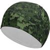 Anceky Cuffia da nuoto per donna, cuffia da nuoto per uomo, cuffia da bagno elastica alta, cuffia da bagno mimetica digitale verde militare per capelli lunghi e corti