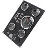 Domary Set Calibro 5 Marino Contagiri da Pannello da 85 Mm LED Rosso | Custodia IP67 Antiruggine, Avvio LED a 7 Colori, Voltmetro Livello Carburante, Temperatura Acqua, Pressione Olio con Avviso