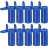 NULYLU 10 Pezzi Supporto per Stecca da Biliardo Portatile Blu in Plastica | Facile da Montare e Usare, Leggero e Trasportabile, per Posizioni di Colpo Disponibili
