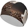 Anceky Cuffia da bagno con tazza di caffè e chicchi di caffè. Cuffie da nuoto ad alta elasticità, adatte sia per capelli lunghi che per capelli corti. Comoda cuffia da a grande per ridurre la resistenza