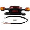 Asyduey Posteriore A LED per Bicicletta Elettrica 3 in 1 con Segnale di Direzione e Luce di Posizione A LED A 12V per Bici Elettrica.