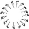 Kichvoe Anello Guida Argento 20 Pezzi per Canna da Pesca in Acciaio Inox | Struttura Antiaggroviglio, Accessorio Leggero e Portatile, per Riparazione della Canna e Uso in Mare