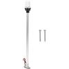 Domary Luce di Ancoraggio per Barche 22 Pollici Marine 360° LED per Yacht | Base in Acciaio Inossidabile 316, Asta in Alluminio, 63 LED Caldi, visibilità 3NM, 12-24V, per Barche da Pesca, Prua o Poppa