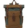harayaa Zaino in Tela Cerata | Spallacci Regolabili Cur, Zaino Rolltop, Stile Retrò, per Escursionismo, Pendolari, Verde Corallo