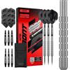 KOTO darts KOTO - King Front Freccette Professionali 90% Tungsteno, 24G, Argento | 2 Set Alette, 2 Set Astine Nylon Corte e Intermedie, Custodia Inclusa, Grip ad Anelli Fresato, Baricentrico, Volo Stabile
