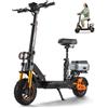 IWAFO V5MAX Monopattino Elettrico Pieghevole, 48V 18Ah, 30-45Km di Autonomia | Limite Di Velocità Sbloccabile, Display Alta Definizione, Pneumatici 10, Sedile, Bauletto, Doppia Sospensione&Freno a Disco