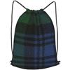 asbwuo Black Watch Antico Originale Scozzese Tartan Outdoor Tempo Libero Coulisse Zaino Leggero Impermeabile Borsa Sportiva per Uomo e Donna - Palestra, Yoga, Viaggi