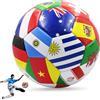 Striegro Pallone da calcio misura 5, pallone da calcio con bandiera nazionale da 8, 5 pollici, adulto in PVC impermeabile per allenamenti di partite di campionato o..