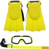 ULTECHNOVO Set da Snorkeling per Pinne Galleggianti, Taglia 25-30 | Maschera con Tubo Asciutto, Funzione Antiappannamento e Valvola Anti Perdita, per Mare e Allenamento Subacqueo