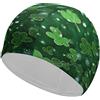 Anceky sfondo festa di san patrizio glitter fiori AAAAAA donne adulti cuffia da nuoto impermeabile cuffie da bagno per donne, capelli lunghi e corti