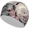 Anceky Cuffia da nuoto per donna, cuffia da nuoto per uomo, cuffia da bagno elastica alta, design floreale bianco, cuffie da nuoto per capelli lunghi e corti