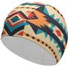 Anceky Cuffia da nuoto patchwork in stile africano per donne e uomini, cuffie da bagno impermeabili, mantengono i capelli asciutti, elastiche, cuffie da nuoto per adulti, comode cuffie da nuoto per capelli l