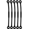 Kichvoe Smorzatore per Racchetta da Tennis 5 Pezzi in Silicone Nero | Assorbimento Urti, Riduce Vibrazioni delle Corde, Forma Creativa a Ciambella, per Tennis e Racquetball