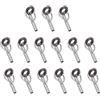 USHOBE 20 Pezzi Anello Guida in Acciaio Inox per Canna da Pesca Argento | Accessorio Leggero e Portatile, Telaio Anti Groviglio, per Riparazione del Cimino e Guida Canna