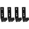 iplusmile J-Hooks Supporto per Bilanciere, Wall Mounted Barbell Rack, Supporto per Barra Sospesa, Nero, PC, 4 Pezzi, per Panca e Squat