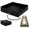 Generico Foldable Shower Pan Increased Height Waterproof Drainage Hole Basin | Outdoor Folding Shower Enclosure Base Tent Awning Bottom for RV Pet Bath