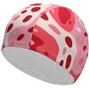 Anceky Cuffia da nuoto per donna, cuffia da nuoto per uomo, cuffia da bagno elastica alta, cuffia da nuoto con stampa animalier rossa per capelli lunghi e corti