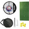 TOYANDONA Rete da Pratica Golf Professionale Pieghevole, per Indoor e Outdoor | Nylon Nero, Struttura Stabile che Assorbe i Colpi, per Allenamento Tecnico e Precisione nel Gioco Corto