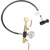 Domary Adattatore per Tubo di Riempimento CO2, Doppia Valvola da 24 | Tubo in Acciaio Inossidabile, Filettatura USA TR21-4 G1/2, Previene il Riempimento Eccessivo, per Ricarica di Paintball o