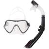 ULTECHNOVO Silicone Set Maschera e Boccaglio da Snorkeling Nero per Adulti | Grande Volume, Anti-soffocamento, Sgancio Rapido, per Immersione e Nuoto, Adatto a Uomini e Donne