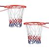 Beufee Rete da basket a 12 anelli di ricambio per rete da basket resistente 2pezzi | Rete per canestro da basket professionale anti-frusta per tutte le stagioni adatta per canestro basket 12 anelli per esterni
