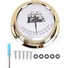 Oreilet Clinometro Marino IMPA370241 Tipo a Pendolo Forma Orologio | Indicatore Inclinometro Angolare in Ottone per Barche e Yacht, 4,92 Pollici X 7,09 Pollici X 1,77 Pollici