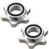 Generico Barbell Collar Nuts - Cast Iron Hexagonal 24mm Clamps | Non Slip Locking | Dumbbell Bar Nuts - Cast Iron 24mm Safety Collars | Secure Anti Slip Fasteners | For Standard Lifting Fitness Exercise