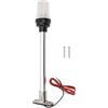 Domary Luce di Ancoraggio per Barche da 12 Pollici, 63 LED a 360° | 63 LED, visibilità 3+ NM, Design, Palo in Alluminio, 12-24 V, per Barche da Pesca, Yacht,