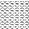 Cabilock 100 Pezzi Anello Girevole Doppio in Acciaio Inossidabile | Collegamento e Esche Rigide, Resistente alla Ruggine, Alta Robustezza, Forma