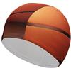 Anceky Cuffia da nuoto per donna, cuffia da nuoto per uomo, cuffia da bagno elastica alta, cuffia da nuoto a forma di palla da basket per capelli lunghi e corti
