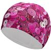 Anceky Cuffia da nuoto per donna, cuffia da nuoto per uomo, cuffia da bagno elastica alta, cuffia da nuoto con motivo a paillettes rosse per capelli lunghi e corti